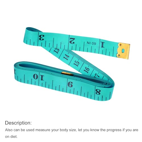 uxcell cinta métrica plástica flexible 1.5 m verde pack 2 miniatura 4