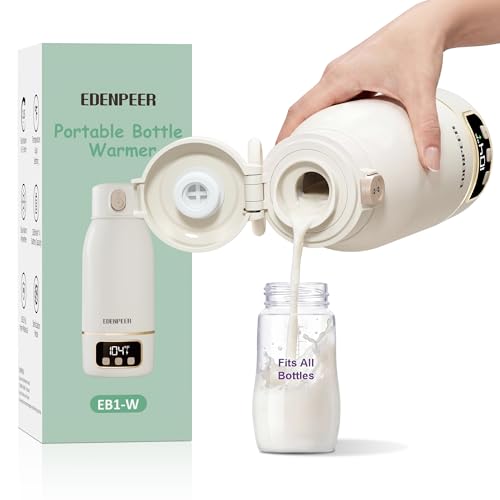 Image of Portable Bottle Warmer for Travel, Fast Baby Bottle Warmer Portable with Precise Temperature Control, 17 OZ Milk Warmer, Leak-Proof Cordless Breastmilk Warmer, Fits Most Baby Bottles for On the Go