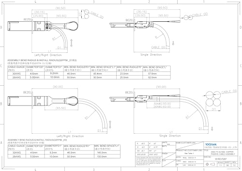 Image of 10Gtek IB 200GbE to 2x100GbE Splitter DAC, QSFP56 to 2xQSFP56 (4CHx50G to 2x2CHx50G), for Mellanox MCP7H50-H003 3-Meter