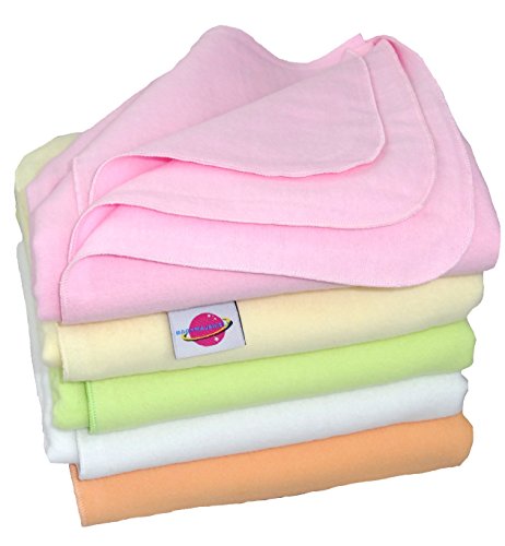 Babymajawelt® Pañales franela 80x80 cm - 5 piezas - conjunto para las niñas de color - 15570