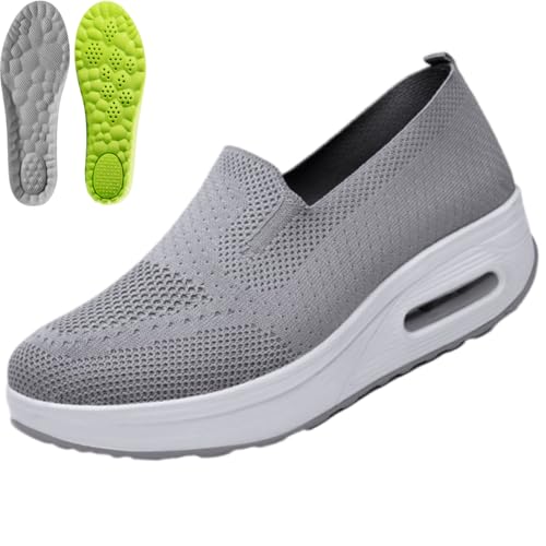 Vogany Shoes for Women, Vogany Shoes Orthopedic Sneakers Women, Slip on Breathable Mesh Platform Stretch Soft with Insole