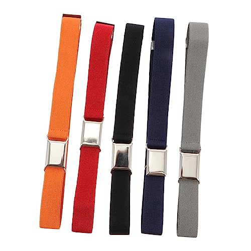 BESPORTBLE 5Pcs Waist Belt Adjustable Elastic Dress Straps with Retro Buckles for Boys Multi Functional Fashion Accessory