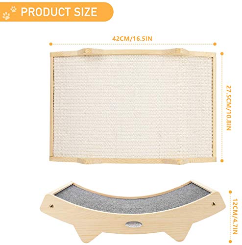 Pecute 2 en 1 Griffoir Chats - en Sisal, Griffoir pour Chat - Utilisable Recto-Verso, Peut être Utilisé comme Grattoir Chat & Lit Chats (42x27.5x12cm), Convient aux Petits, Moyens et Grands Chats Pecute 2 en 1 Griffoir Chats - en Sisal, Griffoir pour Chat - Utilisable Recto-Verso, Peut être Utilisé comme Grattoir Chat & Lit Chats (42x27.5x12cm), Convient aux Petits, Moyens et Grands Chats