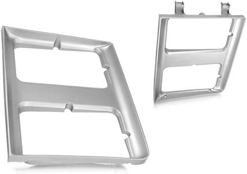 Miniatura 4 de Para Chevy C10 / C20 Suburban Faro Puerta 1985 1986 Par / Juego de lado del conductor y pasajero | con faros dobles | Plata | GM2512126 + GM2513126