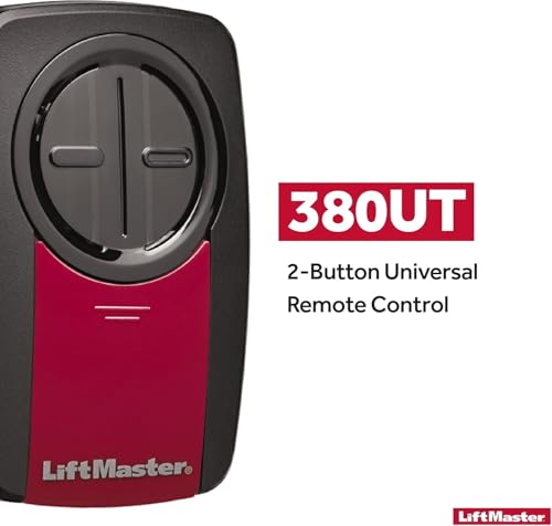 LiftMaster 380UT 2-Button Universal Remote Control Garage Door Opener - Universal Compatibility only with brands LiftMaster, Chamberlain, Craftsman, Genie, Linear, Stanley, and Wayne-Dalton