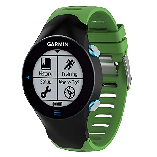 KINOEHOO Bracelet de montres Compatible avec Garmin Forerunner 610 Bracelets de remplacement en Silicone.(vert) Cover