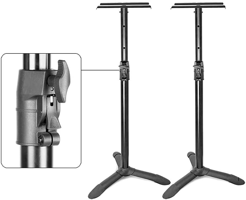 Sound Stands Audio Stand Lifting Tripod Metal Floor Surround Desktop Stand Multimedia Stand Suitable for Surround Sound and Bookshelf Speakers Audio Stand(Color:A1)