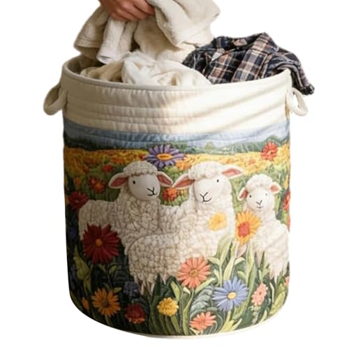 Panier à linge pour chambre d'enfant et salle de bain en textile doux bohème