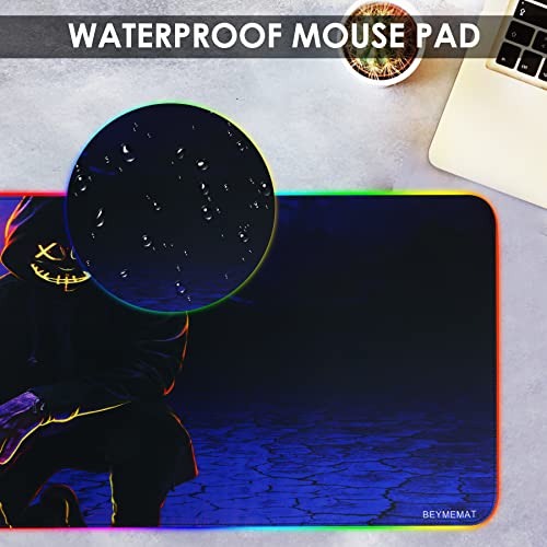 Rgb Gaming Mouse Pad Led Mouse Mat Animated Mousepad Large Mice Pads With Waterproof Surface And Anti-Slip Base -10 Colors Modes With Xl Size-31.5X11.8X0.16 Inches (8030 Dancer) #TOP5
