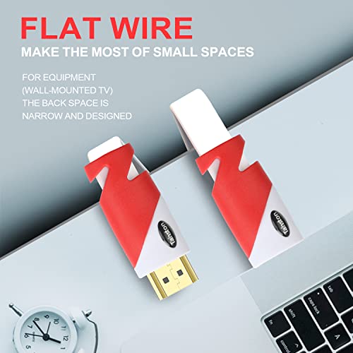 Tainston Flat High Speed Hdmi Cable (15 Feet) Support 4K 2160P,3D,1080P,Audio Return Channel #TOP2