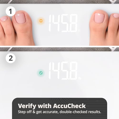Image of Greater Goods AccuCheck Digital Bathroom Scale for Body Weight (White)
