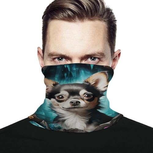 Balaclava Gem Cave Chihuahua para Hombres y Mujeres, Mascarilla Facial Transpirable y Refrescante con Protección Solar UPF 50+ UV, Bandana para Ciclismo, Correr, Senderismo, Motocicleta, Esquí, Pesca miniatura 1