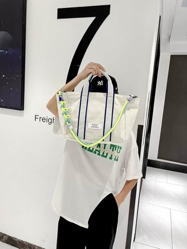 Image of Leopard Print Tote Bag for Women Everyday Work Cheetah Tote Canvas Shoulder Bag with Multiple Pockets for Travel Daily Use