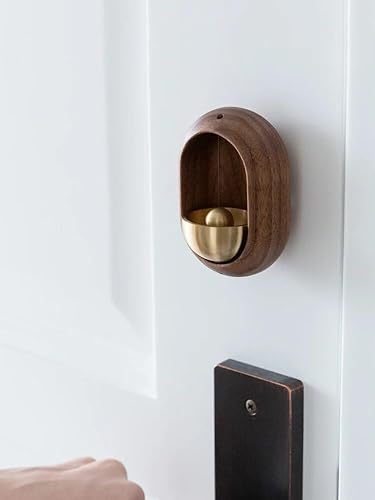 Miniatura 5 de Wooden Doorbell Bird Bell Wind Chimes Wireless Wood Door Bell for Home Creative Entrance Door Bell Aesthetic Room Wall Décor Beautiful Door Harp