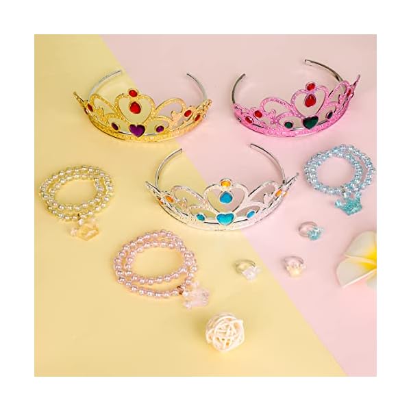 Meland princess dress up - dress up clothes for toddlers with skirts, shoes, crown & play jewelry, princess toys for girls age 3,4,5,6 year old, toddler little girls gift idea for birthday christmas - image 7