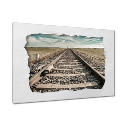 Peinture imprimée sur toile Railway Track décoration murale premium H9955M