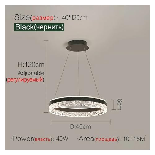 Lampe Suspendue Circulaire LED Dimmable pour Sublimer Votre Salon - 5