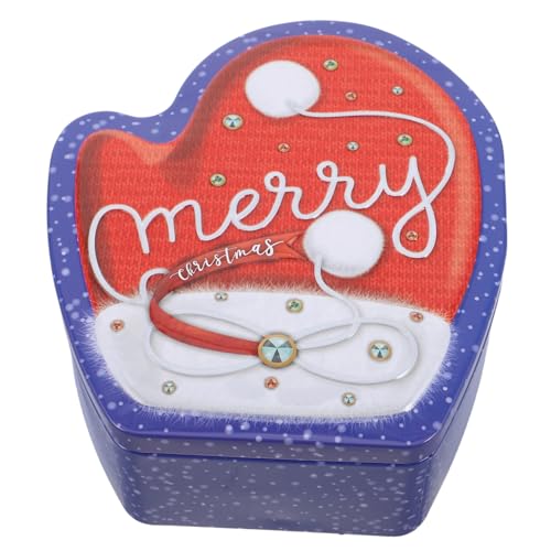 OFFSCH Caja Metálica para Galletas Navideñas con Tapa Caja de Lata con Diseño para Dulces y Almacenamiento Multiusos Fiestas y Decoración Estacional