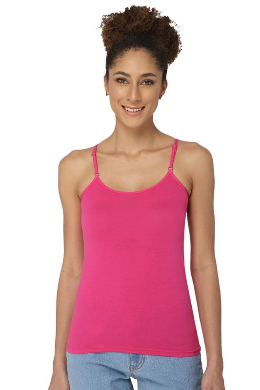 Image of Intimacy Cotton Camisole for Women with Adjustable Spaghetti Straps Comfortable Everyday Wear Camisole Slip for Women