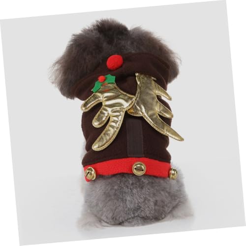 Disfraz de Navidad para perro color café talla M miniatura 6