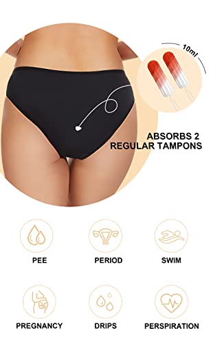OVRUNS Period Swimwear Leakproof Bikini Brief Bottoms Waterproof Menstrual Swim Bottoms for Teens, Girls, Women2