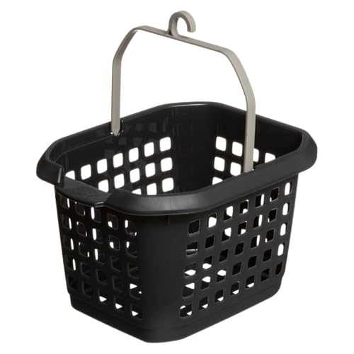 5five - Panier pour Pinces à Linge Hugger 2L Gris - Trous d'Aération - Léger - Accroche Rangement Facile - Corbeille de Rangement Plastique