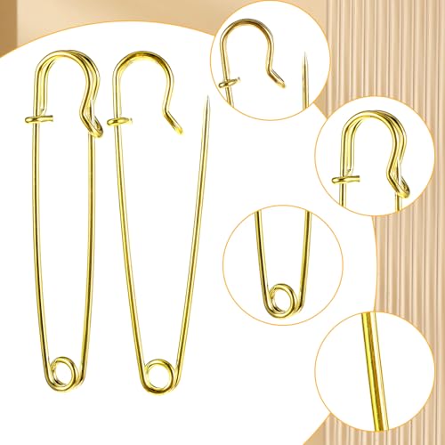 Gjinxi 15PCS Large Heavy Duty Blanket Pins, 4 Inch Big Safety Pins for Blankets Clothes, Crafts, Leather, Canvas, Skirts - Image 3