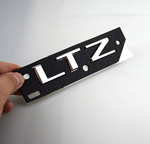 Image of Aimoll 2Pcs Big Size Tailgate LTZ Letter Logo Emblem Badge Nameplates Decal Replacement for Chevy 2019-2021 Silverado 1500 Z71 4x4 (Chrome)