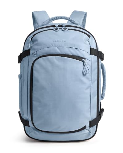 BAGSAMRT 35L Travel Backpack for Men Women, 17-In Carry on Bag, French Blue