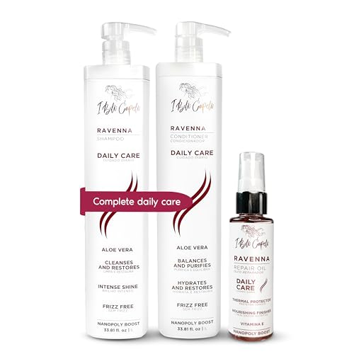 Cheveux Cassants ? Kit Shampooing et Huile I Belli Capelli Ravenna pour Réparer et Fortifier