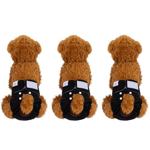 CuteBone Hundewindeln für Weibliche Welpen, Waschbar und umweltfreundliche Damenbinden Höschen für Ungeübte Welpen, Hunde in Hitze, Menstruation und Inkontinenz D60M-DE