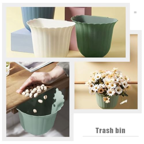 Caneca de basura para cocina colgante de plástico verde miniatura 6