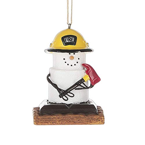 Midwest-CBK S'mores Firefighter Everyday or Christmas Ornament for the Fireman First Responder in Your Life