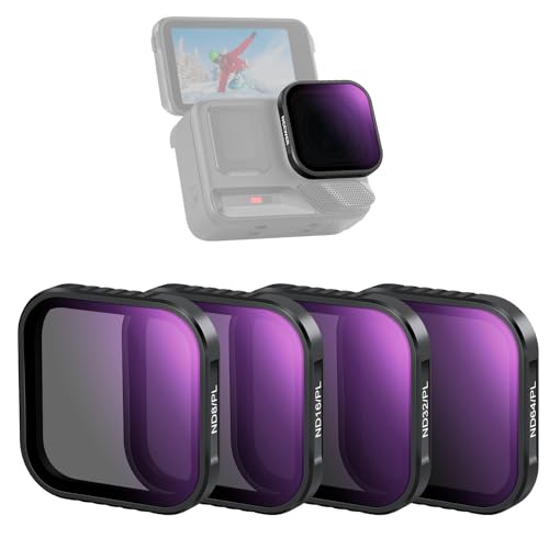 NEEWER Set 4 filtri CPL ND compatibili con Insta360 Ace Pro/Ace Pro 2, ND8/PL,ND16/PL, ND32/PL, ND64/PL,NON compatibile Versione Aggiornata Protezione Obiettivo Rotonda e Ottagonale Ridisegnata,FL-C31