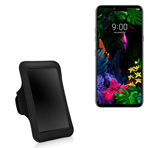 BoxWave Case Compatible with LG G8 ThinQ - Sports Armband, Adjustable Armband for Workout and Running for LG G8 ThinQ - Jet Black