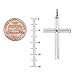 Ritastephens Sterling Silver Shiny Italian Cross Pendant Necklace Chain 20 inches (35mm)