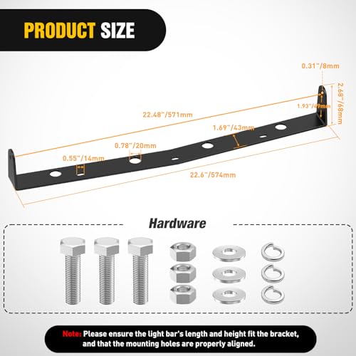 Image of Nilight Front Lower Hidden Bumper Mounting Brackets for 22inch Single Row LED Light Bar Compatible with 2007-2013 Chevy Silverado 1500 and 2007-2010 Silverado 2500 3500 HD