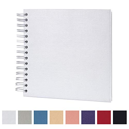 8 x 8 Inch DIY Scrapbook Photo Album Hardcover Kraft Blank White Page