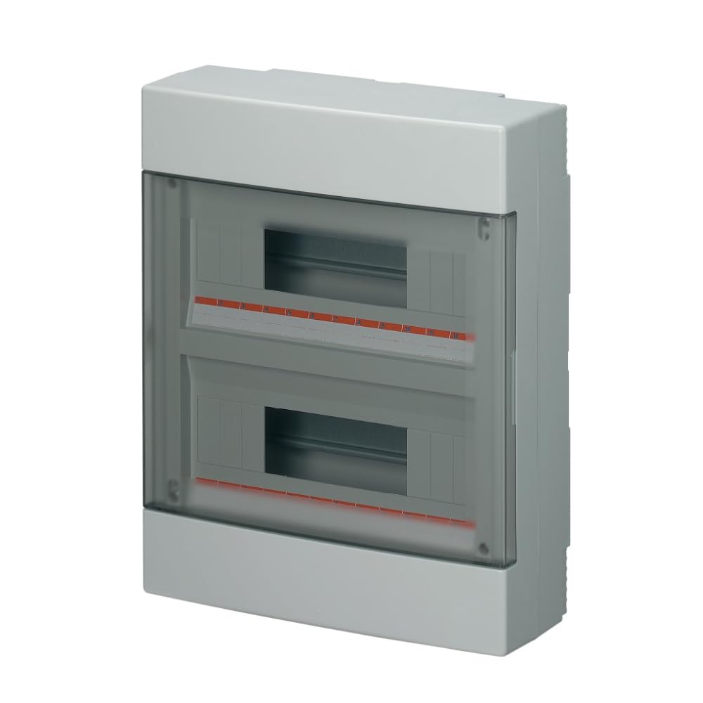 Centralino da Parete – Quadro Elettrico 24 Moduli DIN IP40 con Morsettiera – Sportello Fume Reversibile, Barra DIN, per Impianti Interni