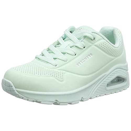 Skechers UNO FROSTY KICKS, Zapatillas para Mujer, Mint Durabuck/Textile Trim, 37 EU