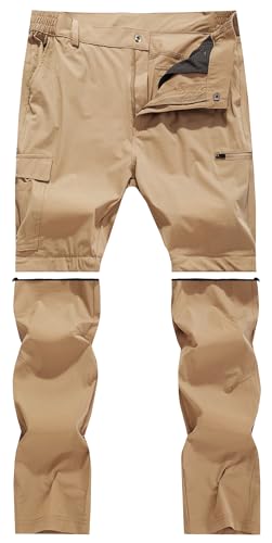 Men's Convertible Hiking Pants Zip Off Quick Dry Lightweight Safari Travel Camping Fishing Cargo Outdoor Pants2