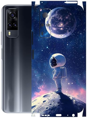 Image of AtOdds - Full Body Back Screen Guard Protector Film - Lamination Wrap Skin Sticker Compatible with VIVO Y31 | Scratchproof Matte Finish (Moon)