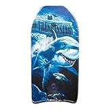 Bodyboard und Halteleine Lively Moments Bodyboard ca. 103 cm Aqua-World Schwimmbrett Surfboard Hai No Trespassing