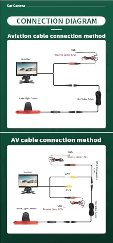 Caméra de recul AHD avec vision nocturne performante et feu stop - 4