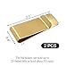 Cretty-Meet 2 PCS Stainless Steel Slim Money Clips Sturdy Cash Receipt Note Clip Credit Card Wallet Bill Holders for Men and Women - Silver and Gold