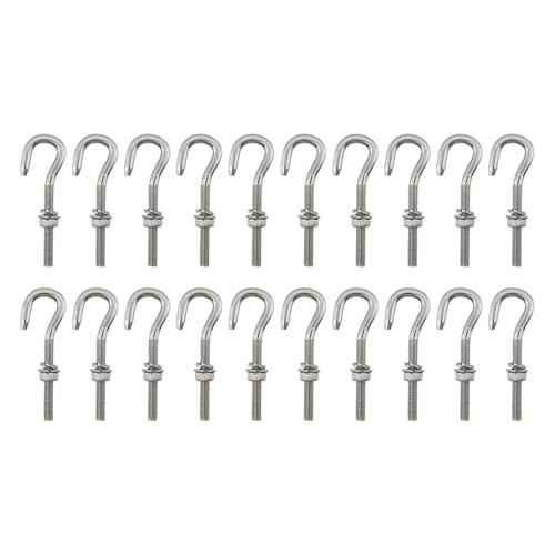 Boulons à œil M5 en acier inoxydable 304 pour fixation marine - Lot de 20 pcs