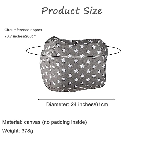 Bag Toy Storage (No Filling), Bean Bag Seat Cushion, Fillable Toy Organiser & Soft Folding Seat - Image 2