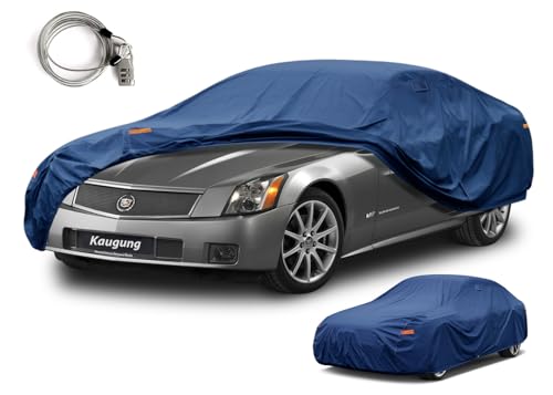 Image of Kaugung Heavy Duty Car Cover Custom Fit Cadillac XLR (2003-2010), Waterproof All Weather Resistant Outdoor Sun Rain Dust Snow Protection with Anti-Theft Lock. (USA Warehouse, Within 3-7 Days)