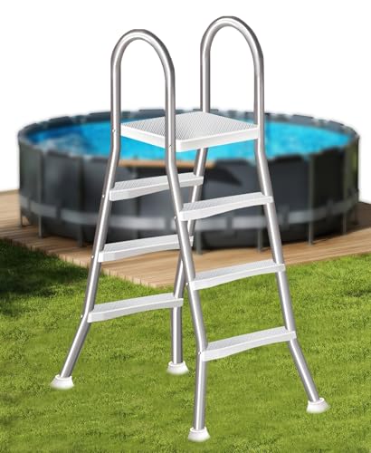Escalera para piscina elevada 4 escalones acero inox miniatura 1