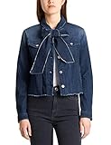 Schluppe am Kragen Marc Cain Sports Damen MS 31.05 D19 Jeansjacke, Blau (Indigo Blue 355), 40 (Herstellergröße: 4)